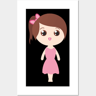 Cute girl design Posters and Art